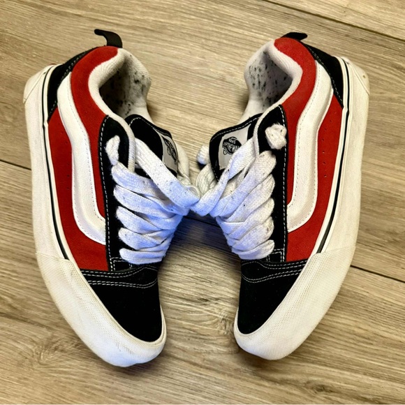 Vans Bold Red and Black Sneakers - Picture 2 of 8